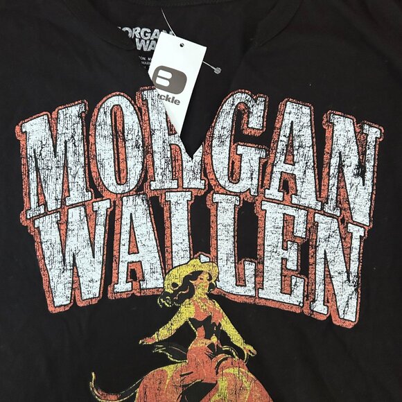 NWT Morgan Wallen Cowgirl Cropped Band T-Shirt BKE Buckle Size Small Country - Picture 9 of 12